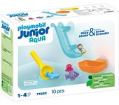 PLAYMOBIL Junior Aqua 71689 Diversión en la Pesca con Animales del Mar, Incluye Bebé Tiburón, Juguete sostenible Hecho de plásticos a Base de Plantas, Juguetes para niños a Partir de 1 año