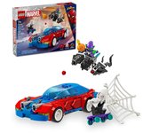 LEGO Marvel Coche de Carreras de Spider-Man y Duende Verde Venomizado, Persecución con Minifiguras de Superhéroes y Vehículo de Juguete de Construcción, Regalo para Niños y Niñas de 7 Años o Más 76279
