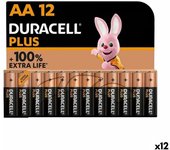 Pilas alcalinas duracell plus 1,5 v lr06 (12 unidades)
