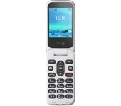 Doro 2880 4G - Teléfono móvil con tapa para personas mayores, fácil de usar, sin Internet, doble pantalla - Tecla de asistencia - Teclas de voz - Bluetooth - Con Cradle y cable sin bloque