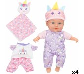 Muñeco bebé colorbaby 21 x 32 x 9,5 cm 4 unidades