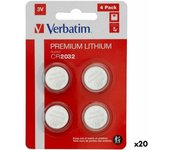 Pilas verbatim cr2032 4 piezas 20 unidades 3v