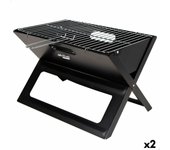 Barbacoa portátil aktive negro acero hierro 45 x 30 x 29 cm