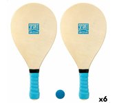 Palas de playa con pelota aktive 20 x 44 x 1 cm (6 unidades)