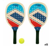 Palas de playa con pelota aktive azul rojo (12 unidades)