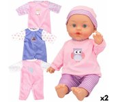 Muñeca bebé colorbaby 2 unidades 24 x 42 x 11 cm
