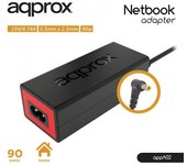 Approx appA02 adaptador e inversor de corriente Interior 90 W Negro, Rojo