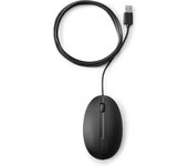 Ratón HP con cable 1000 DPI ambidiestro ergonómico USB óptico Negro