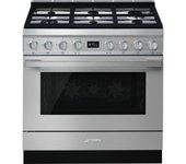Smeg Portofino CPF9GPX Cocina de Gas 6 Zonas + Horno Pirolítico Inox