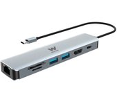 Woxter 7 en 1 Hub USB-C a HDMI/USB-C PD/USB 3.0/RJ45/Lector Tarjetas