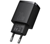 Baseus Cargador Quick Charger de Carga Rápida 20W USB y USB-C Negro