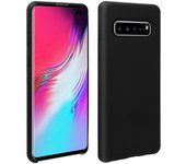Avizar Funda de Silicona Semirrígida Negra Mate para Samsung Galaxy S10 Plus