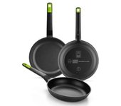 Sartén Bra Gastro A841202 Negro Pack 3 piezas 20/24/28 cm Inducción