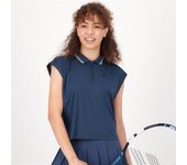 Polo Sin Mangas Fila - Denim - Polo Tenis Mujer talla L
