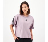 adidas 3 Stripes - Morado - Camiseta Mujer talla M