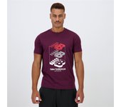 New Balance Layer - Vino - Camiseta Algodón Hombre talla 2XL