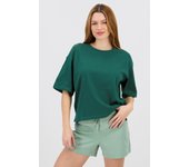 Doone Pink Touch - Verde - Camiseta Boxy Mujer talla XS