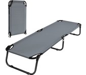 Costway Cama de Camping Plegable Portátil Cama Militar de Tela Dormir al Aire Libre Marco de Metal Ligero para Playa Oficina 191 x 56 x 31 cm