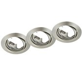 Trio Lighting Set de focos empotrables Jura (Níquel mate, Diámetro: 8,3 cm, Redonda)
