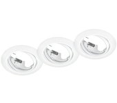 Trio Lighting Set de focos empotrables Jura (Blanco, Diámetro: 8,3 cm, Redonda)
