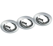 Trio Lighting Set de focos empotrables Jura (Cromo, Diámetro: 8,3 cm, Redonda)
