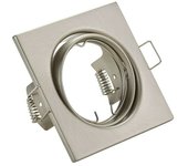 Trio Lighting Foco empotrable cuadrado Jura (15 W, GU10, Níquel mate)