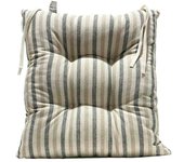 Cojín para silla Versalles Rayas (Antracita, 40 x 40 cm, 100% algodón)