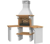 Collippo Barbacoa de obra Sesimbra con mesas auxiliares (Superficie parrilla: 60 x 38 cm, Marrón)