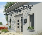 Palram – Canopia Marquesina para puerta Herald (447 x 139 x 33 cm, Transparente)