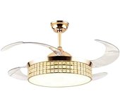 Led Hispania Ventilador de techo Luxury Aries (Dorado, 106 cm, 35 W, Blanco cálido)