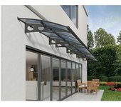 Palram – Canopia Marquesina para puerta Herald (892 x 139 x 33 cm, Transparente)