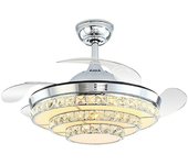 Led Hispania Ventilador de techo Luxury Géminis (Dorado, 106 cm, 75 W, Blanco cálido) + Garantía BAUHAUS 5 años para equipos eléctricos y motorizados
