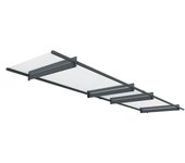 Palram – Canopia Marquesina para puerta Nancy (411 x 94 x 14 cm, Color de la estructura: Gris antracita)