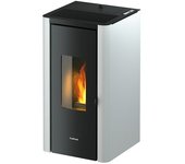 FreePoint Estufa de pellets Indigo Evo (7 kW, Volumen de calefacción: 71 m³ - 200 m³, Blanca)