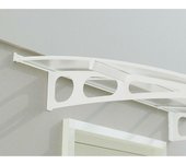 Palram – Canopia Marquesina para puerta Bordeaux doble capa (280 x 140 x 33 cm, Transparente)