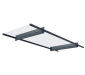 Palram – Canopia Marquesina para puerta Nancy (205 x 94 x 14 cm, Color de la estructura: Gris antracita)