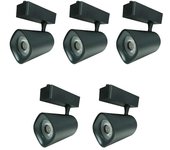 Led Hispania Foco LED para riel Nor (40 W, Blanco neutro, 5 ud., Negro, 4.000 K)