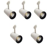 Led Hispania Foco LED para riel bifásico Aveiro (30 W, Blanco, 7,5 x 17,7 cm, 5 ud., 3.000 K)
