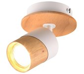 Trio Lighting Aruni Foco de una luz (10 W, L x An x Al: 15 x 11 x 13 cm, Blanco/Marrón, GU10)