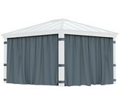 Palram – Canopia Paredes laterales de repuesto Dallas (An x Al: 430 x 212 cm, Específico para: Cenador Dallas, Gris)