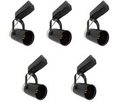 Led Hispania Foco para riel monofásico (5,5 x 13,5 cm, Negro, 5 ud.)