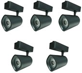 Led Hispania Foco LED para riel Nor (40 W, Blanco cálido, 5 ud., Negro, 3.000 K)