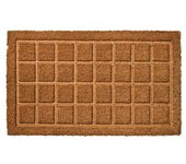 Felpudo de coco Cuadrícula (Natural, 70 x 40 cm)