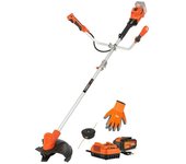 PowerPlus Desbrozadora de batería POWDPGBCS1 (40 V, 2,5 Ah, 1 batería, Ancho de corte hilo: 33 cm, Ancho de corte cuchilla: 25,5 cm)