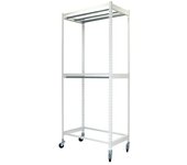Simonrack Simonclothing Estantería metálica Click Double Mobile (Al x An x Pr: 257,5 x 90 x 75 cm, Número de baldas: 3 ud., Blanco)