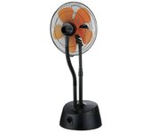 Purline Ventilador de pie con nebulizador Misty 10 (Negro/Naranja, Altura: 128 cm) + Garantía BAUHAUS 5 años