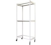 Simonrack Simonclothing Estantería metálica Click Double Mobile (Al x An x Pr: 207,5 x 90 x 75 cm, Número de baldas: 3 ud., Blanco)