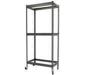 Simonrack Simonclothing Estantería metálica Forte Double Mobile (Al x An x Pr: 307,5 x 150 x 75 cm, Número de baldas: 3 ud., Gris)