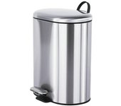 Cosmic Cubo de basura de baño Essentials (5 l, Metal, Inox)