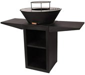 Purline Barbacoa de carbón EFP57B (Diámetro de la superficie de la parrilla: 60 cm, Negro)